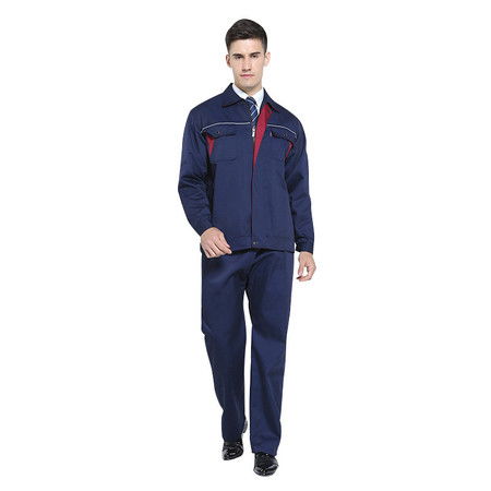 湯河之家 工衣工裝滌棉勞保服長(zhǎng)袖工作服套裝秋冬勞保服車(chē)間廠服c